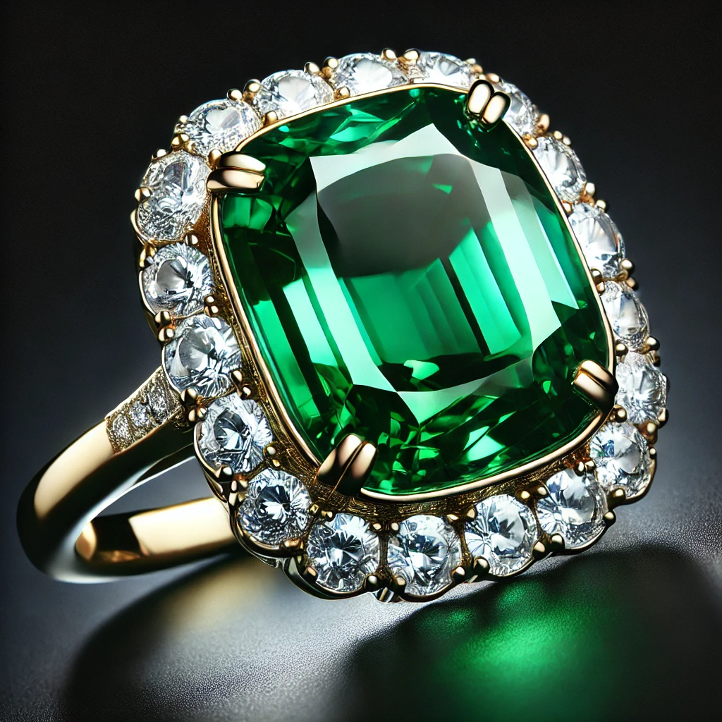 Emerald and Diamond Ring