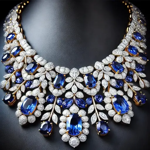 Diamond and Sapphire Necklace