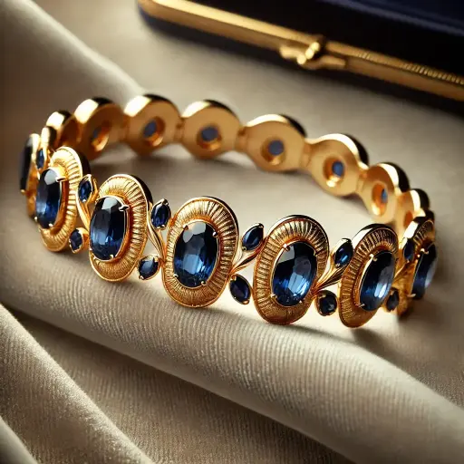 Gold and Sapphire Bracelet